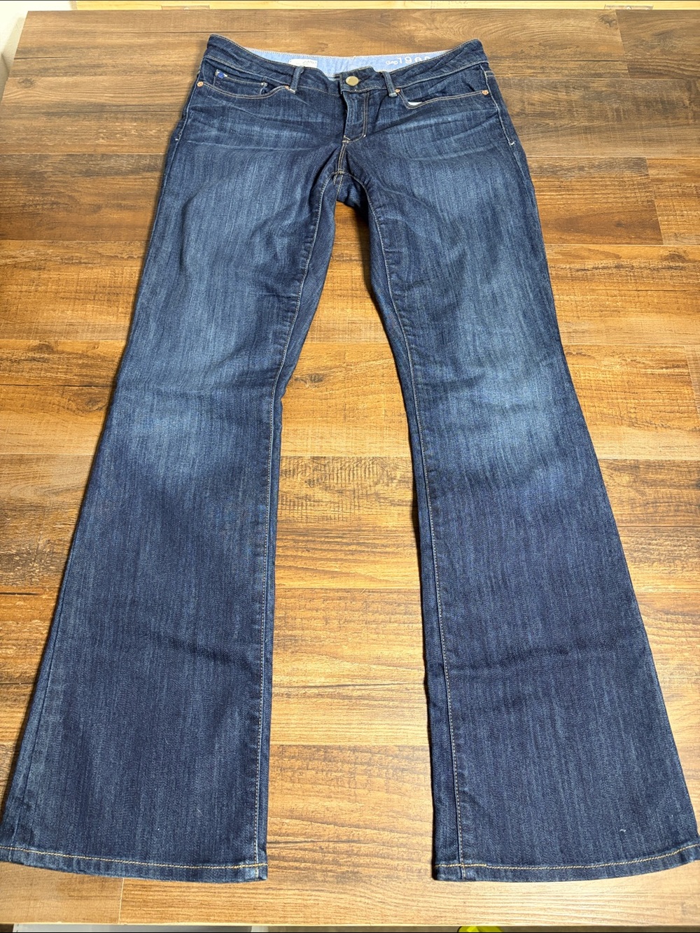 Women's Dark Blue Flare Jeans - Stretch Denim Flare